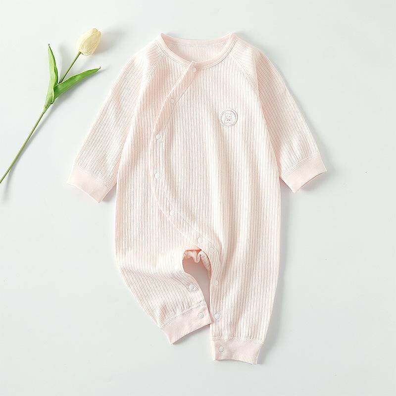儿春季连体衣棉无骨薄款长袖宝宝哈衣服衣服春秋装