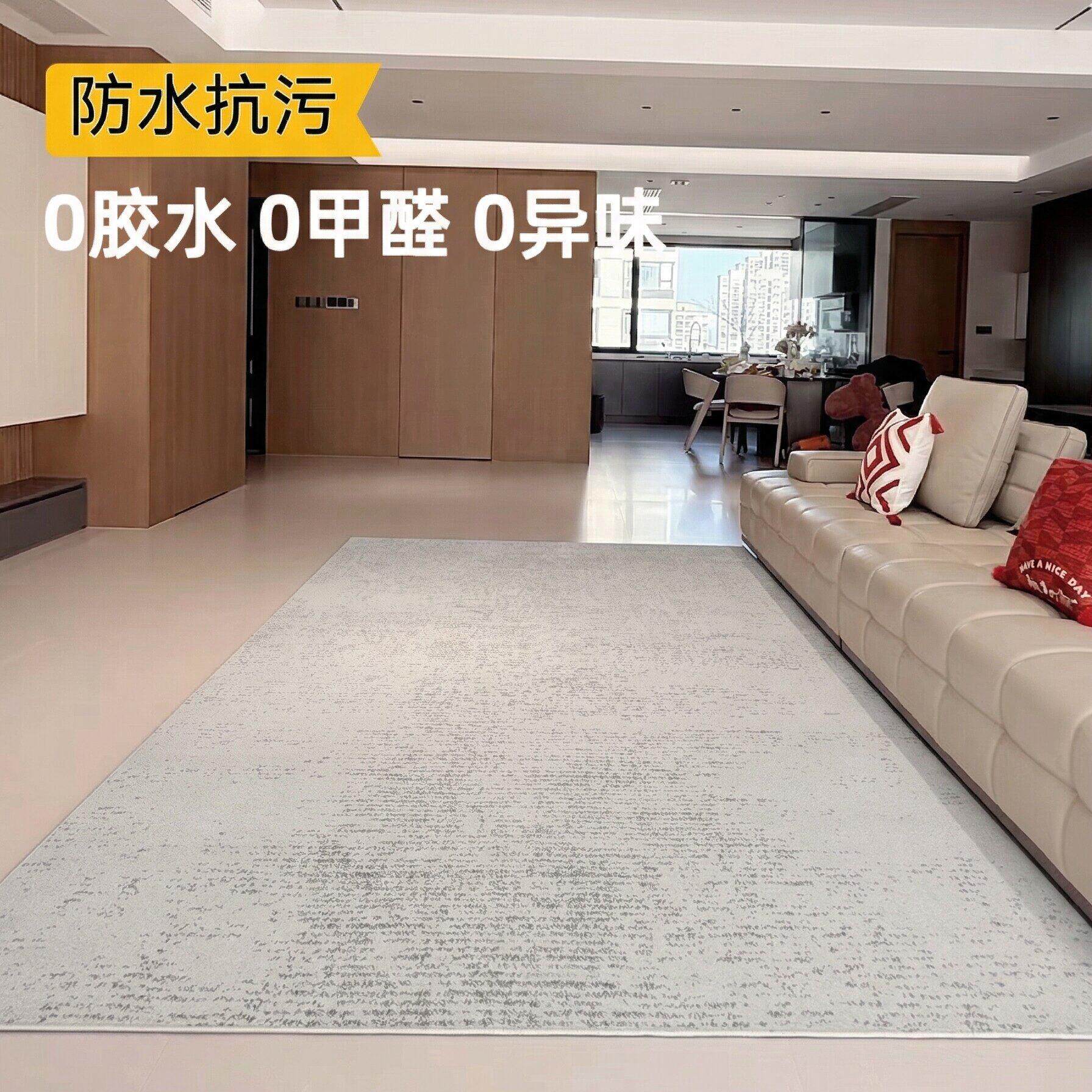 无胶防水地毯2026新款现代无甲醛免洗可擦高级感客厅沙发卧室地毯