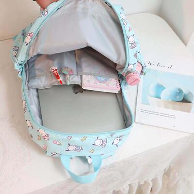 Gudetama backpack大容量超轻学生美乐书包碎花双肩包kuromi bag