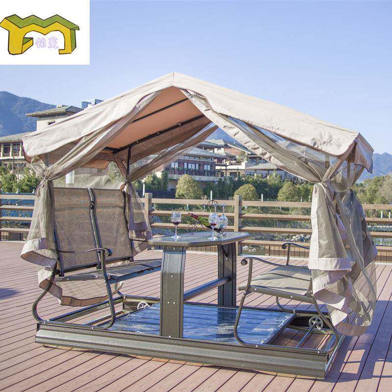 秋千户外庭院别墅四人动力摇椅休闲室外太阳能露天阳台家用摇篮椅