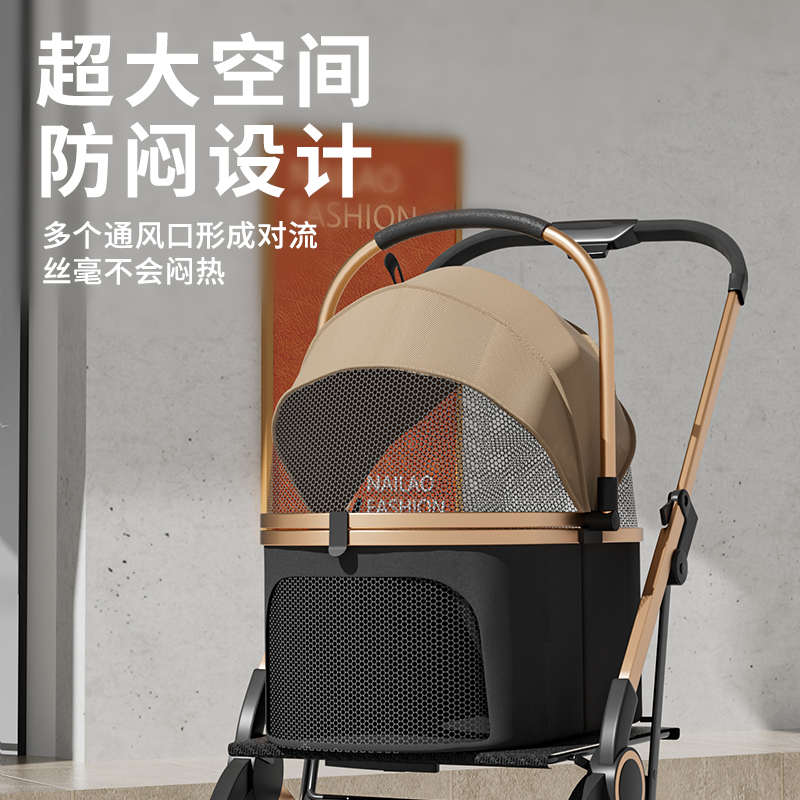 宠物推车轻便可折叠分离狗狗猫咪泰迪外出小型宠物狗手推车批发