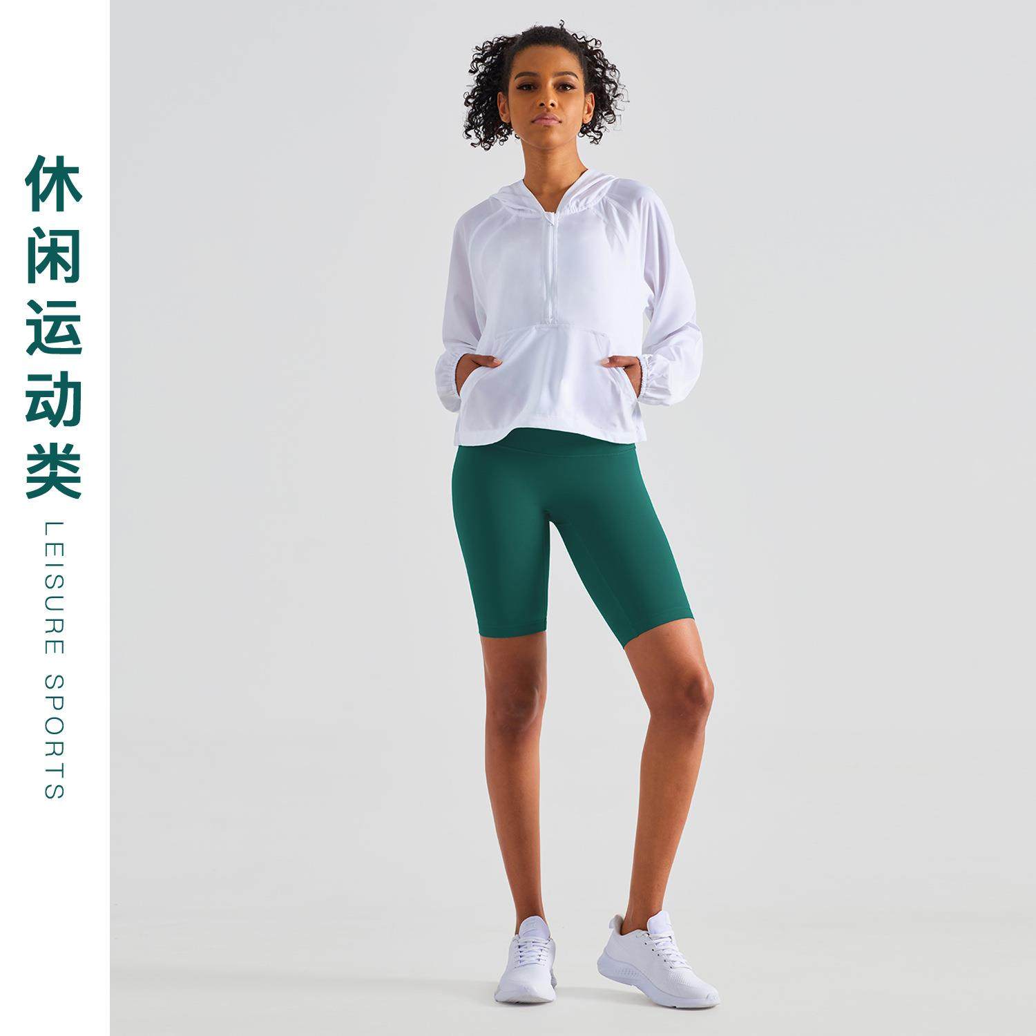 women zip sun long protection for half jacket running light