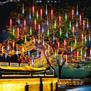 彩燈閃燈串燈滿天星戶外防水樹燈裝 飾 燈掛樹上 太陽能流星雨led