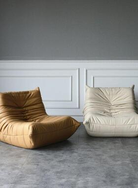 新款毛小默认毛虫懒人沙发家用阳台躺t卧户型奶油风goo单人休闲沙