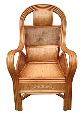 7K印尼天然植物真藤椅子单人高靠背椅休闲椅办公椅电脑椅腾椅老