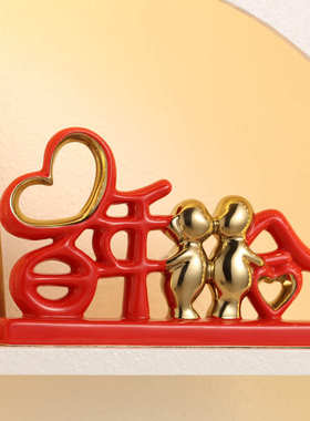 新婚摆件百年好合奢客厅卧室床头柜装饰品批发轻送礼寓意陶瓷