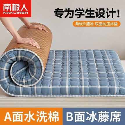 双面床垫软垫学生宿舍单人租房专用凉席睡垫冬夏两用打地铺睡垫子