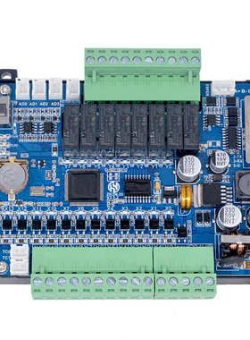 国产PLC工控板 领控ZK2N-10 14 20 24 32 48 64MRMT带模拟量485
