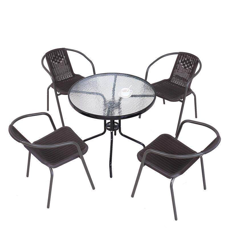 户外露天铁艺桌椅组合庭院阳台休闲桌椅堆叠防水防暴晒材质塑料藤,商业/办公家具,商用藤编家具,淘宝优惠券,粉丝福利购,淘宝优惠卷