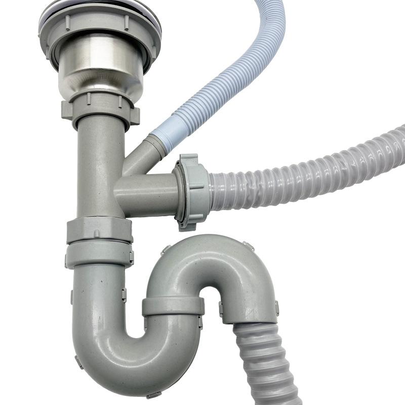 厨房下水道管子洗菜盆池洗碗槽池盆水槽下水管配件单槽排水管软管