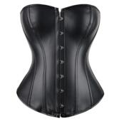 Synthetic Leather Bustier Overbust Body Top Boned Sli Corset