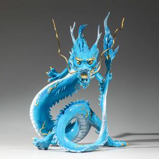 铜金岁月中华瑞龙黄铜摆件华夏祥龙铜雕工艺品客厅书房桌面装 饰品