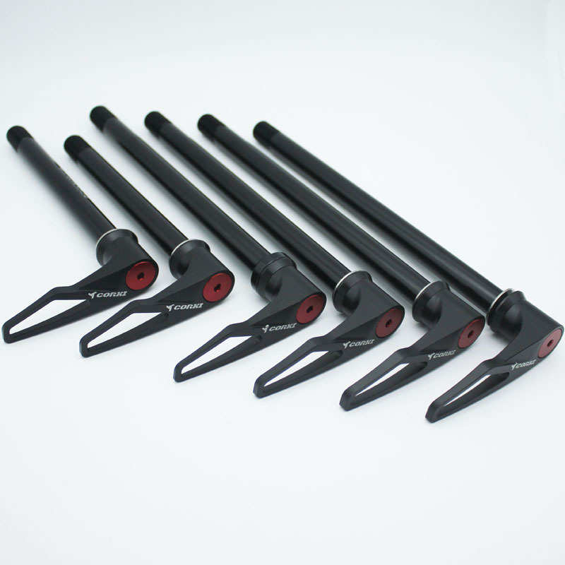 CORKI安全快拆筒轴杆 山地公路快拆杆 筒轴花鼓碳纤维车架桶轴杆