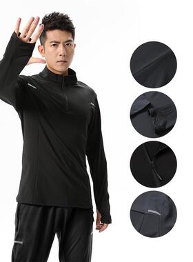 Half zipper sports top men's outdoor t-shirt training