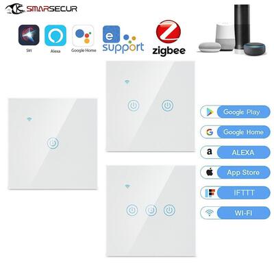 易微联智能涂鸦zigbee开关面板家用墙壁支持Alexa/google语音控制