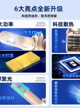 9A9Pro汽A99Pro亮车LED灯泡H11H4H79005侧吹远风高大功率近光改装