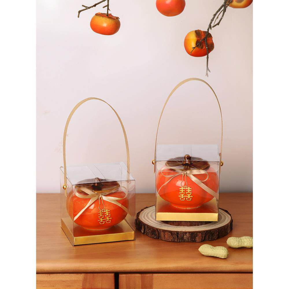 柿柿如意柿子罐结婚成品礼盒2025新款喜糖盒订婚伴手礼实用喜糖罐