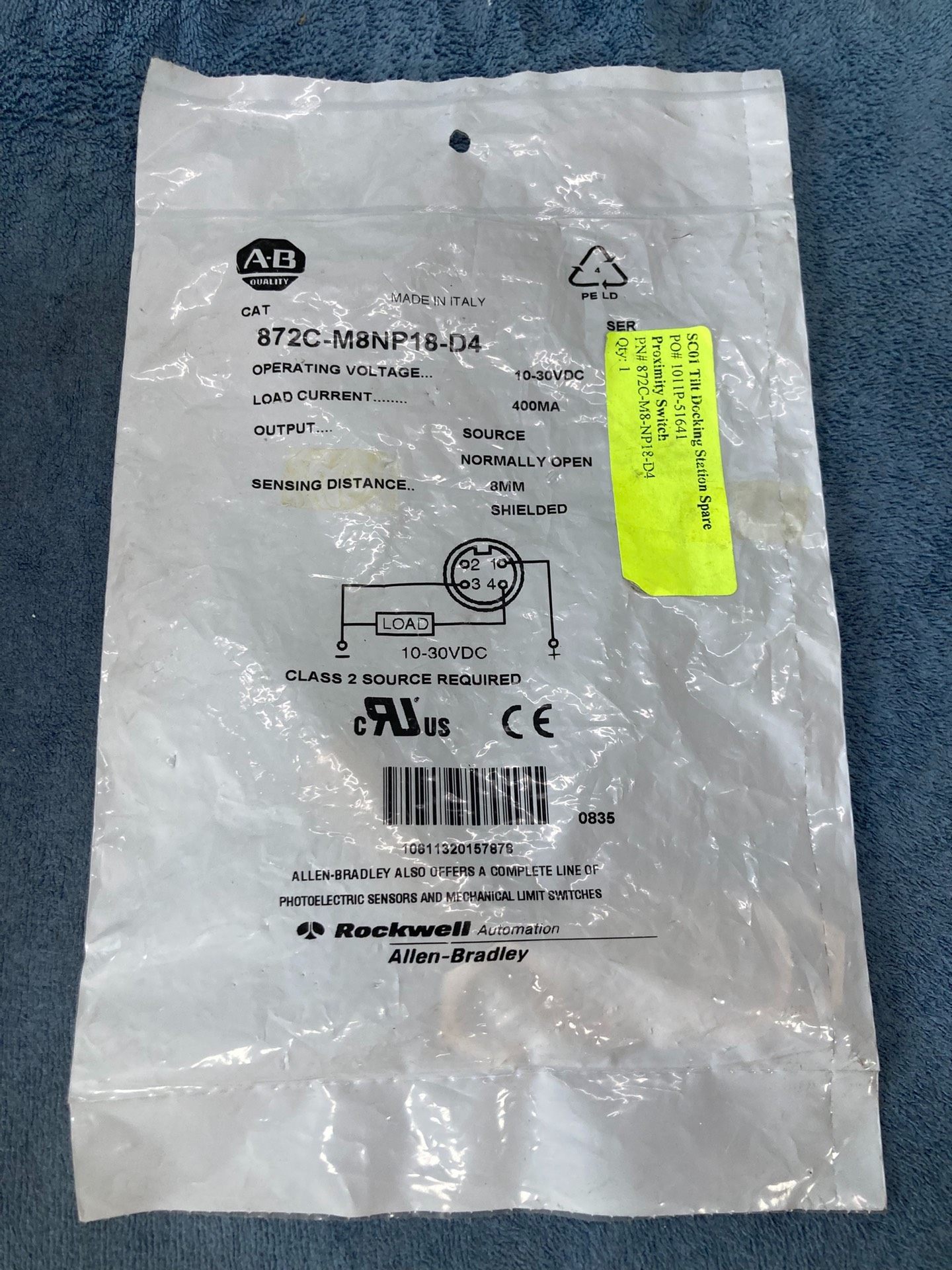 AB罗克韦尔 872C-M8NP18-D4接近开关