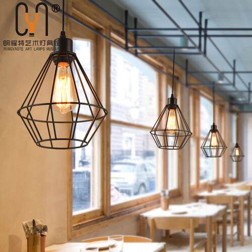 复古工业风简约铁艺吊灯个性吧台餐厅服装店咖啡厅美式吊灯