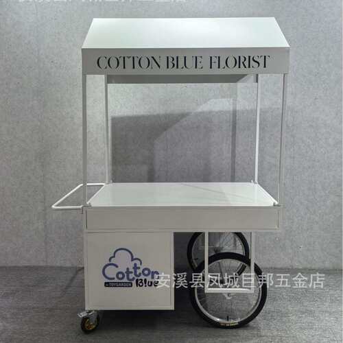 摆摊JB-21002小推车摊神活器集市地铁艺花手推专用餐车商场车动摊