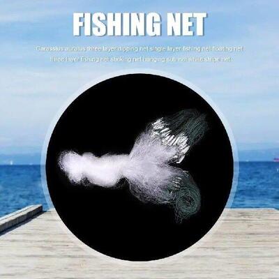 Nylon Fishing Net Three Layer Easy Throw Fly Fishing Net