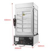 厂直销食量蒸包柜便利店五层蒸包机保玻璃不锈钢家温陈SZ 650列柜