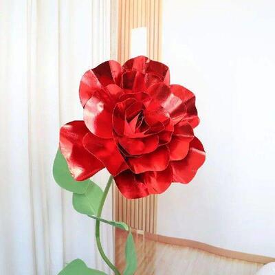 30/40/50cm Giant Rose Flower Head fashion Shiny Fake Foam