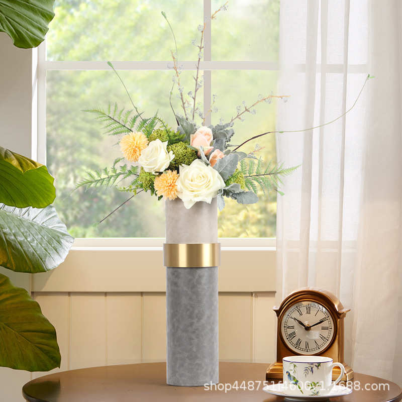 现代简约花艺套装售楼处样板房轻奢仿真花艺饰品摆设个性软装搭配