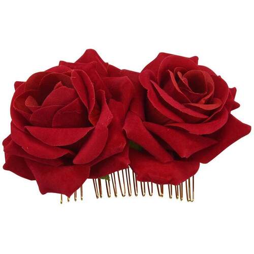 Rose Flower Hair Clip Slide Flamenco Dancer Pin Flower Brooc