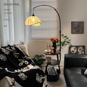 2025新款 饰气氛灯 中古客厅钓鱼灯落地灯置物架一体覆古沙发旁边装