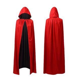 Halloween Black Stand Coll And sided Red Cape Vampire Double