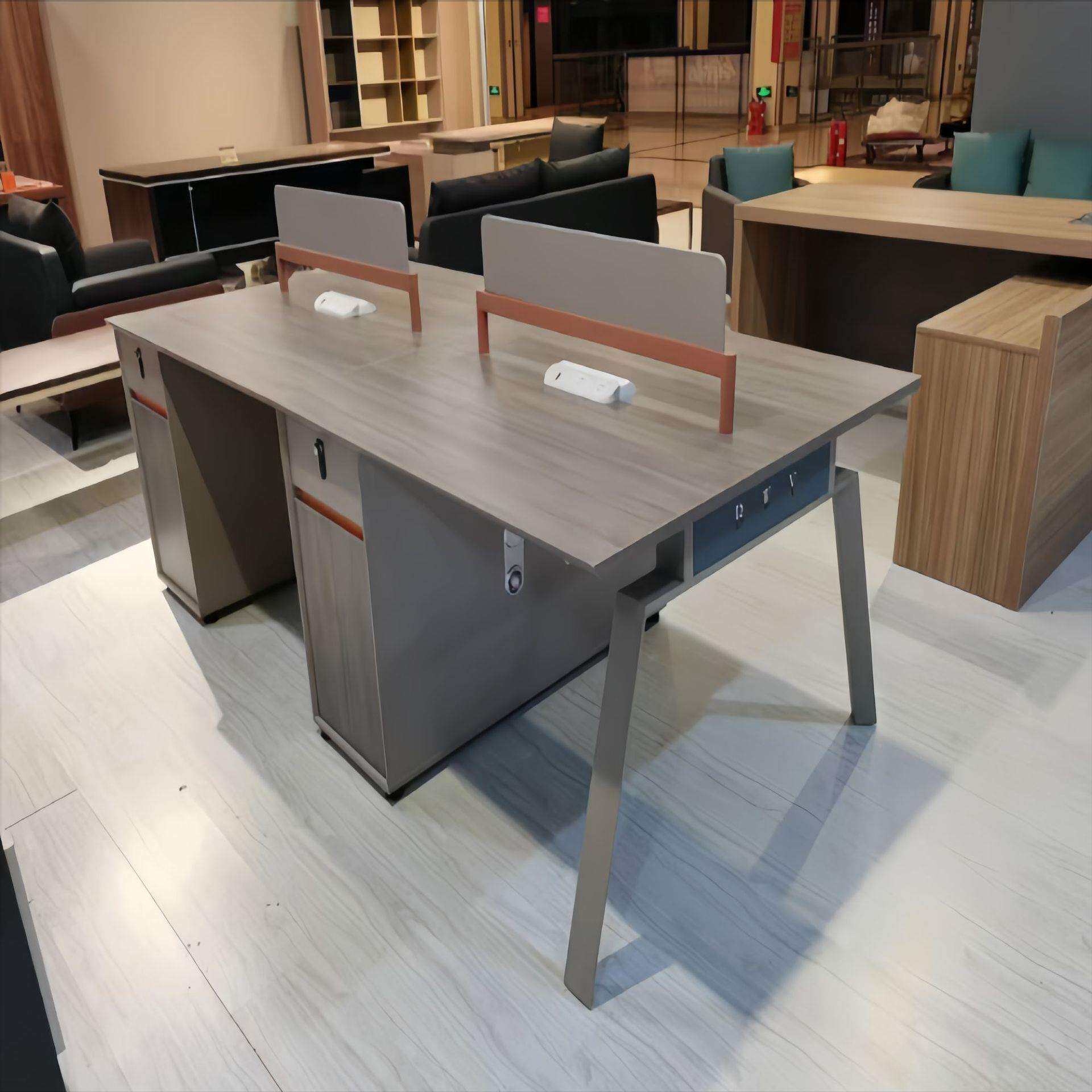 简约现代隔断屏风工作位2/4/6/人位职员办公室办公桌子员工电脑桌