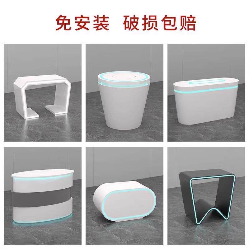 烤漆展台展厅展示台科技感中岛台创意异形发光产品展柜体验台