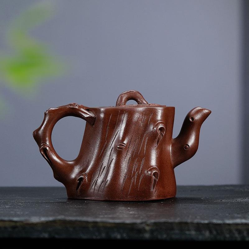 宜兴原矿紫砂茶壶紫泥梅桩放茶壶手工花器茶置物架杯垫隔热托壶承