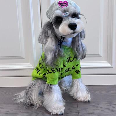 宠物毛衣秋冬季狗狗衣服潮牌针织保暖雪纳瑞泰迪比熊博美柯基猫咪