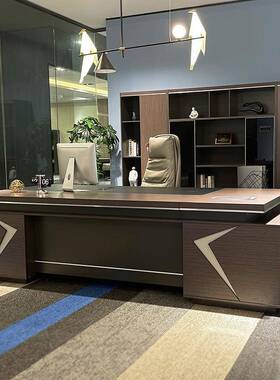 迪欧办公室单人大班台老板总裁办公家具主管经理办公桌电脑桌爆款