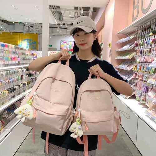 书包女韩版纯色小清新高中大学生背包校园ins风森系睿营双肩包女