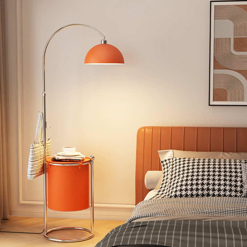 北欧轻奢风落地客厅摆件简约艺术卧室收纳桶置物架设计师高级感灯