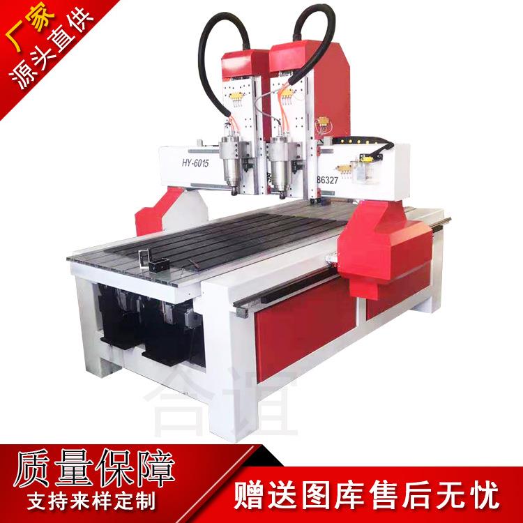 6015双头数控玉石佛像圆雕3d电脑数控四轴木工小型三维立体雕刻机