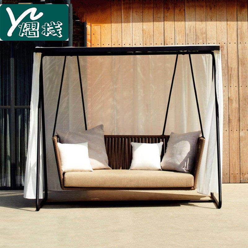 户外秋千单人吊椅双人吊篮藤椅阳台摇椅懒人家用吊床室内外摇篮椅