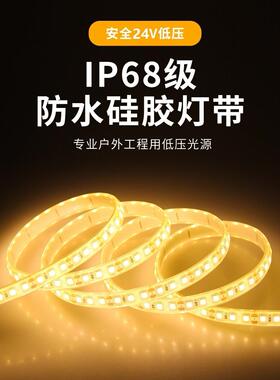 新款直销LED灯带硅胶一体挤出IP68防水水底灯带实心硅胶灯带鱼缸