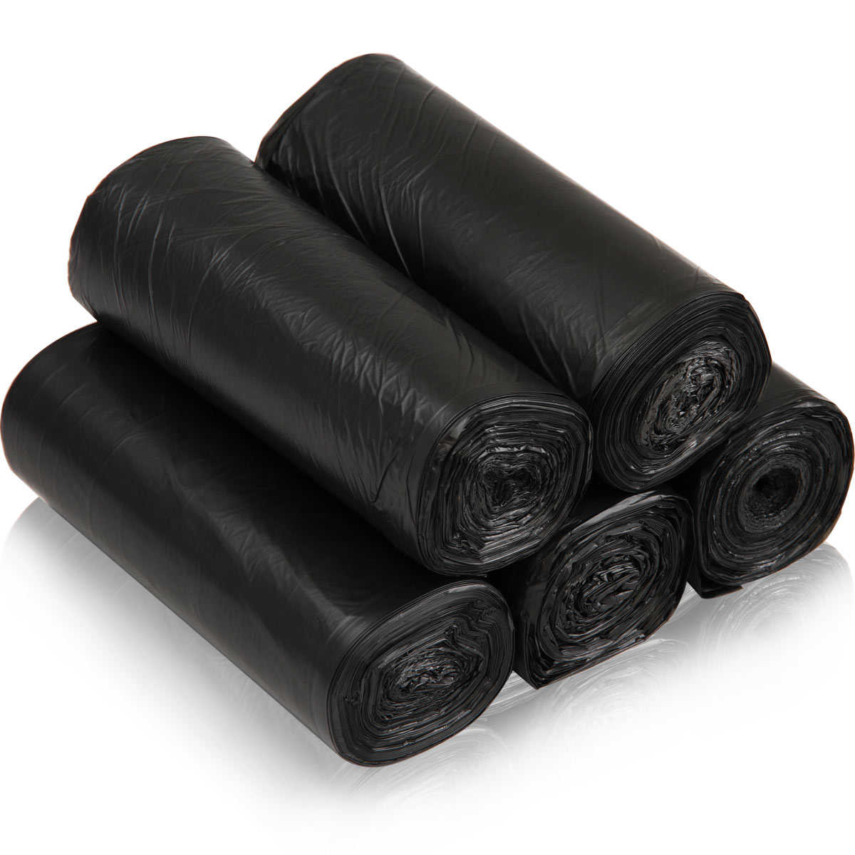 得力5卷加厚垃圾袋33071新料厨房卫生间家用塑料袋50*60cm垃圾袋