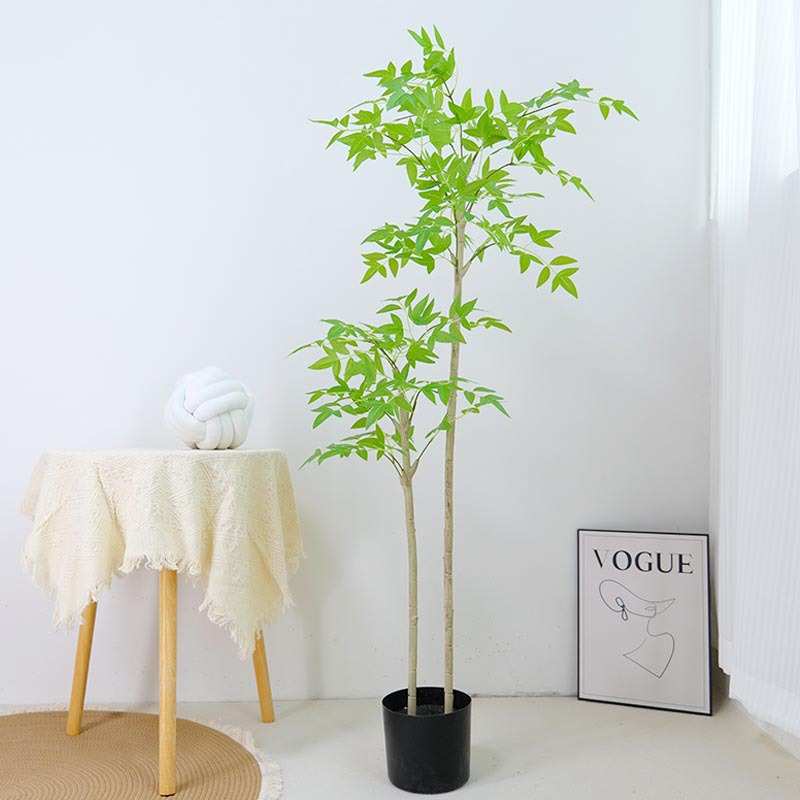 仿生仿真甄选盆栽装饰家居植绿物仿真摆件假植假南天竹花艺植物