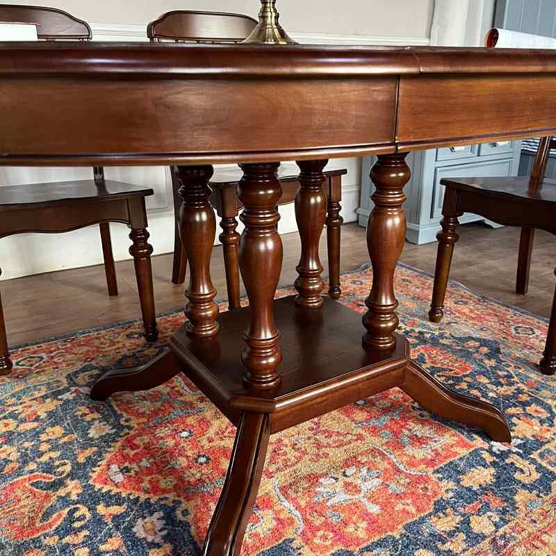 0502款美式A轻奢约全实木圆餐桌桌椅502HT组合圆形大饭子餐简厅家