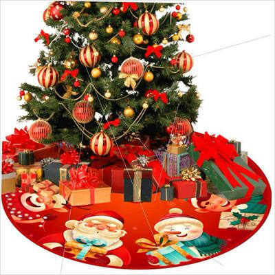 Printed tree skirt window Christmas tree apron圣诞树垫子