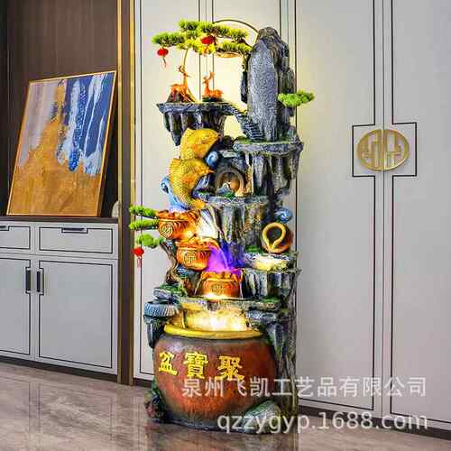 地大型假PON公山石喷泉流水摆件景鱼缸客厅别墅落司酒吧茶室生财
