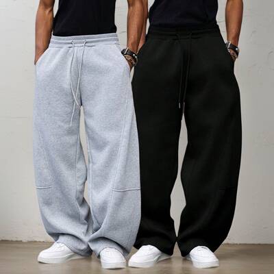 Heavy machete sweatpants men's loose wide-leg pants trendy