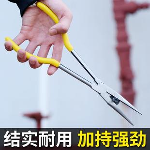 加长尖嘴钳弯嘴钳11寸275mm16寸400mm夹持钳长嘴钳子尖口钳角度钳
