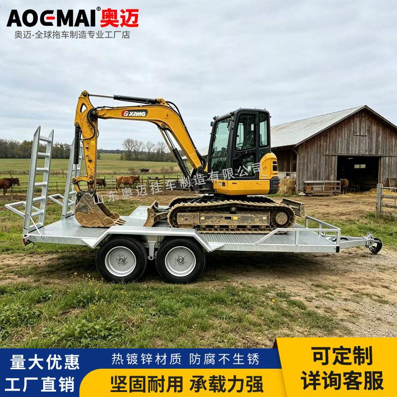 1-5吨大载重挖掘机拖车尔夫车汽车托运车ATVUTV拖挂厂家定制