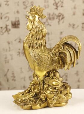 铜鸡摆件 金鸡如意公鸡元宝鸡金钱鸡装饰品金属工艺品